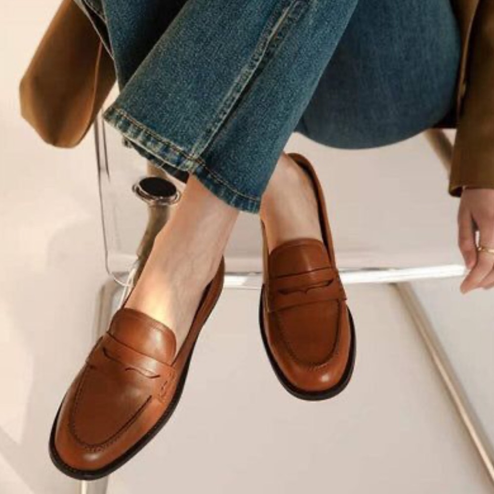 J. Crew Brown Leather Loafers